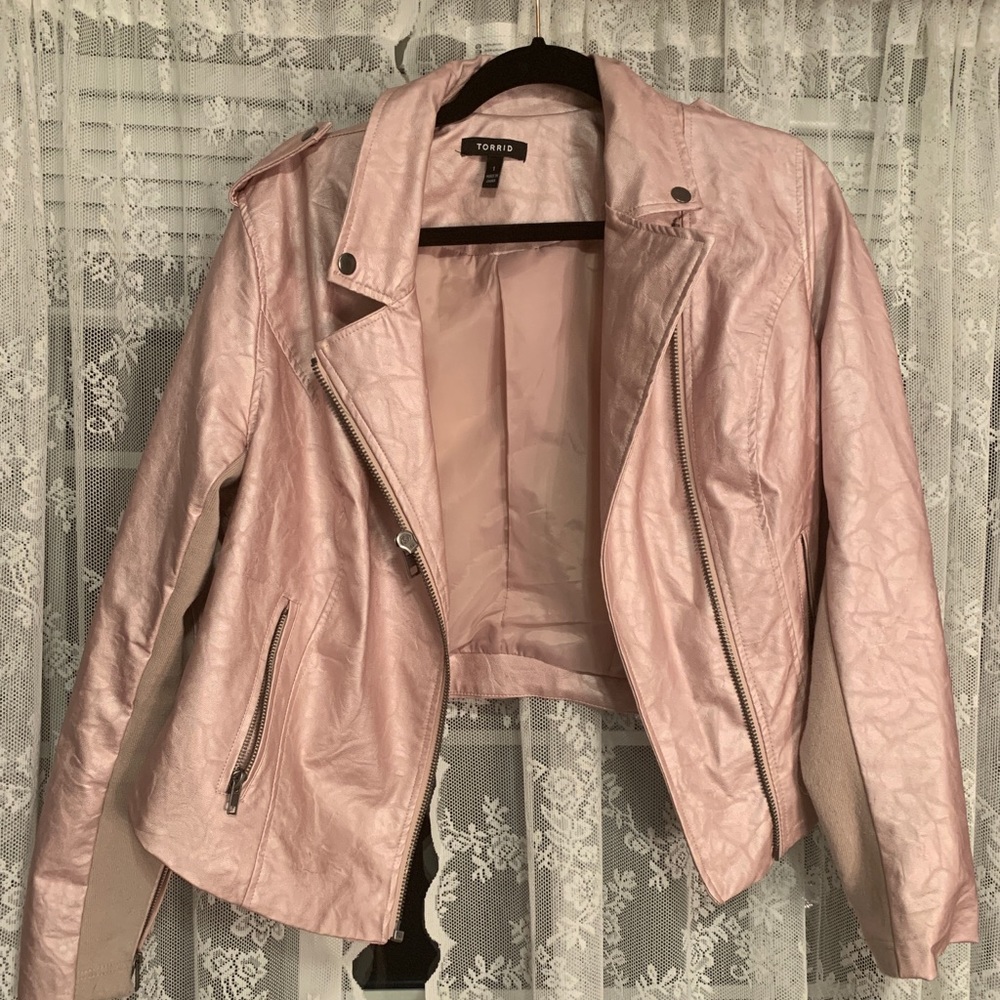 Torrid pink Moto jacket